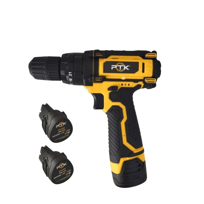 Taladro Atornillador Inalámbrico FOX 12V con accesorios